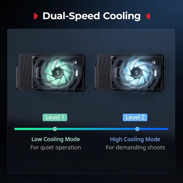Alt view image 3 of 7 - SMALLRIG Cooling Fan for Nikon ZR, Camera External Cooling System with Dual-Speed Modes, Snap-On Design, TEC Cooling Module, Compatible V-Mount Battery Plate - 5874