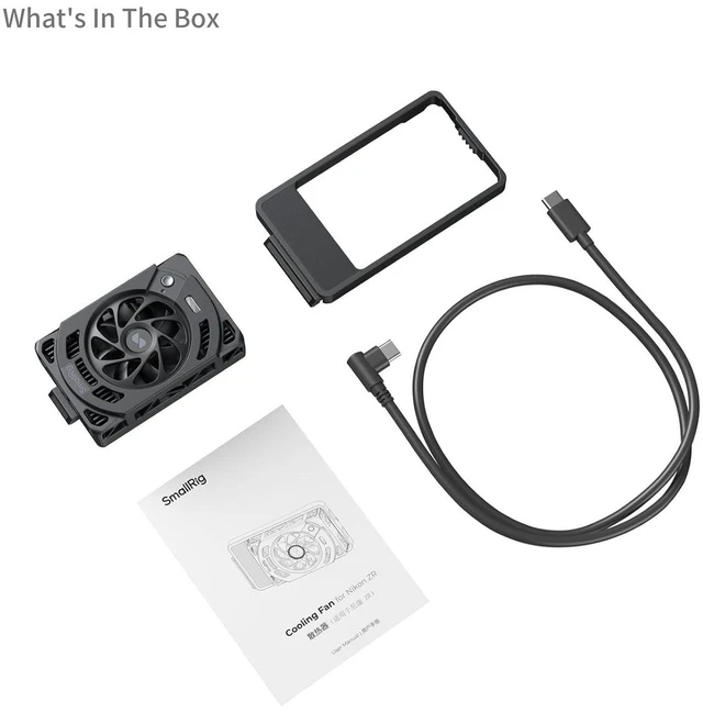Alt view image 7 of 7 - SMALLRIG Cooling Fan for Nikon ZR, Camera External Cooling System with Dual-Speed Modes, Snap-On Design, TEC Cooling Module, Compatible V-Mount Battery Plate - 5874