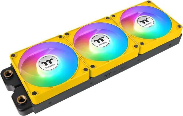 Alt view image 4 of 6 - Thermaltake CT120 EX ARGB Sync PC Cooling Fan 3 Pack, PWM 500~2000 RPM, 5V Motherboard Sync, 16.8 Million Colors 9 LEDs, MagForce 2.0 Connectors, Hydraulic Bearing, Bumblebee, CL-F215-PL12BB-A