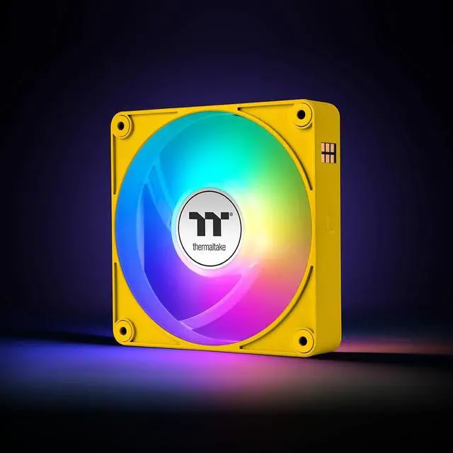 Alt view image 2 of 6 - Thermaltake CT120 EX ARGB Sync PC Cooling Fan 3 Pack, PWM 500~2000 RPM, 5V Motherboard Sync, 16.8 Million Colors 9 LEDs, MagForce 2.0 Connectors, Hydraulic Bearing, Bumblebee, CL-F215-PL12BB-A