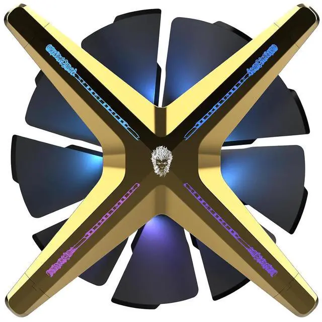 Main image of ALSEYE X12 Case Fan ARGB PWM Computer Air Cooling Fan - High Performance Silent Operation 120mm RGB CPU Cooling (Golden, Standard Blade)