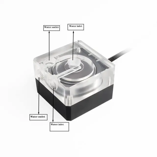 Alt view image 4 of 6 - CPU Water Cooler Pump,Pump for PC Water Cooling Systems-Support PWM -500L/H-G1/4 Threaded Hole