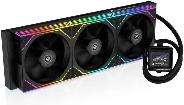 Main image of TR FW360 SE ARGB V2 360mm AIO CPU Liquid Cooler for Desktop - TL-M12Q 2000RPM Daisy-Chain Fans, 2" Rotatable LCD Display Screen, for AM4/AM5 & Intel 1700/1851/115X/1200(Black)
