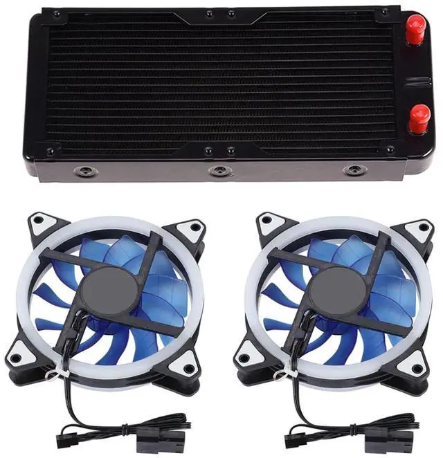Alt view image 7 of 7 - pc water cooling kit cooler 29×19×16 240mm cooler cpu gpu block pump reservoir fan heat sink compputer water cooling kit coolg water cooling kit