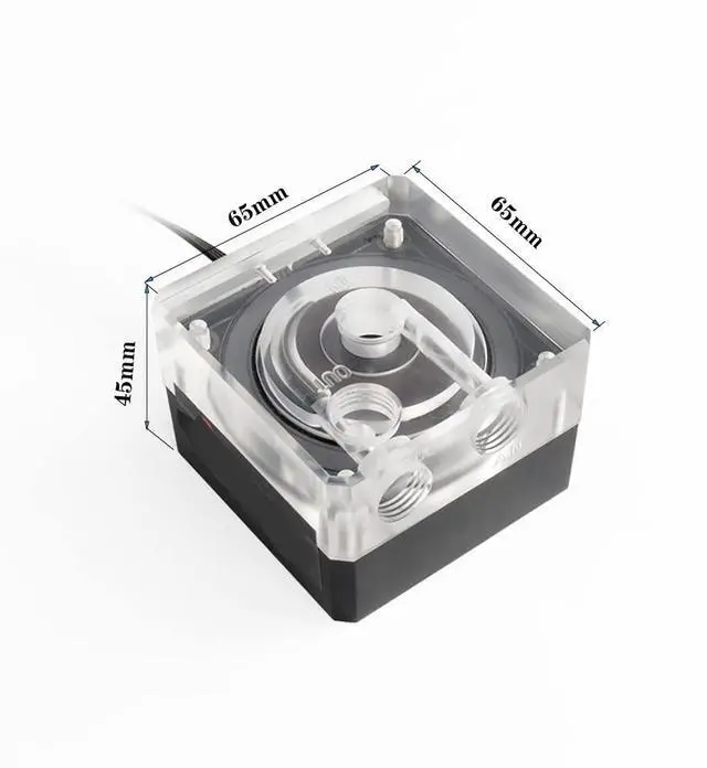 Alt view image 3 of 6 - CPU Water Cooler Pump,Pump for PC Water Cooling Systems-Support PWM -500L/H-G1/4 Threaded Hole