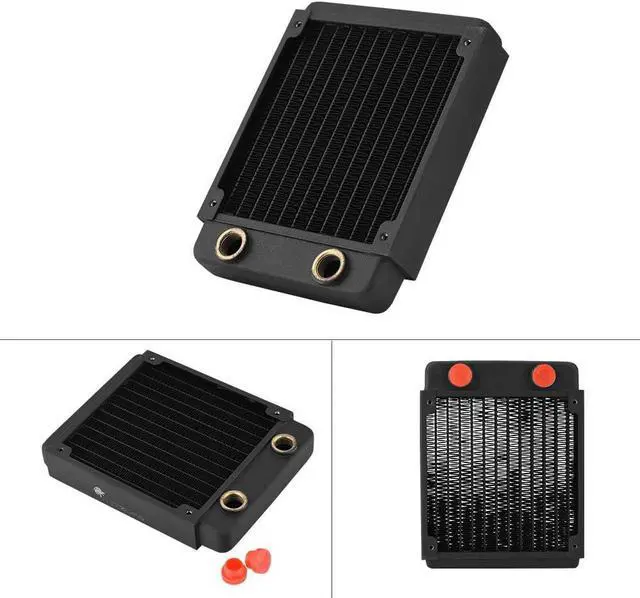 Alt view image 6 of 7 - Copper Radiator, Black Liquid Heat Exchanger Heat Sink, Computer Water Cooling Kit, High Grade Copper, Antioxidant, TSRP-BP120
