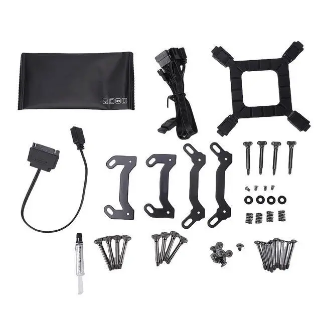 Alt view image 7 of 7 - Generic ARGB Liquid CPU Cooler Efficient Cooling 2.2 Inch LCD Display Close Loop AIO Cooler for AM4 AM5 240mm Radiator (Black)