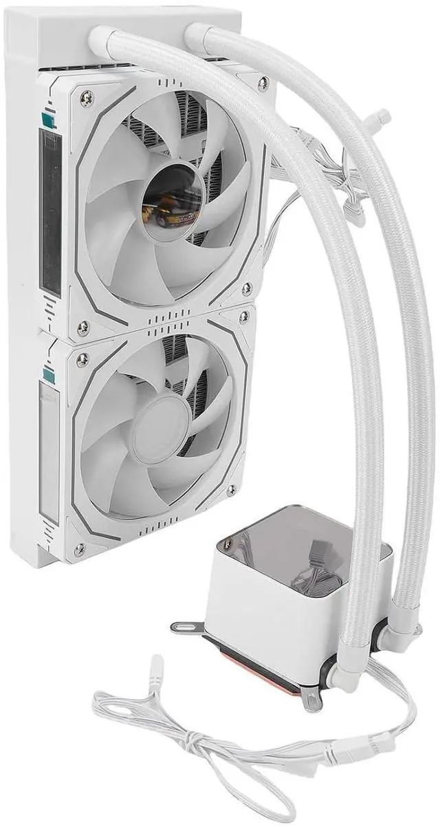 Alt view image 4 of 7 - Bewinner CPU Water Cooler 240mm | ARGB AIO Liquid Cooler with LCD Display for LGA1700/1851/1200/115X AM5/AM4 Black PC Cooling (White)