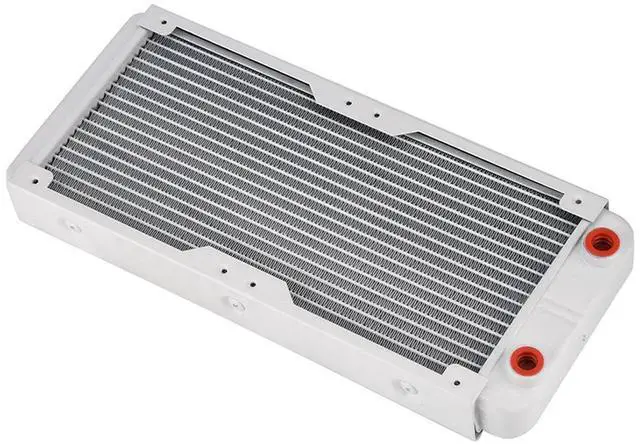Alt view image 6 of 7 - Aluminum Radiator Heat Sink, Water Cooling Radiator Liquid Heat Exchanger, White Computer Liquid Cooler with G1/4 Port for PC 3D Printer LED Beauty Equipment (240mm)