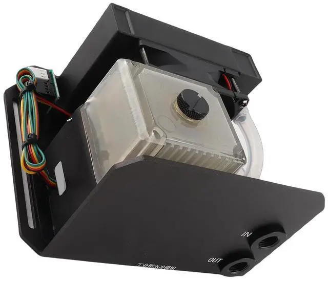 Alt view image 6 of 7 - Eacam PC Water Cooling Pump Liquid CPU Cooler Computer Water Pump Threaded Pipe Single Fan 6000RPM for Graphics Card Cooling System