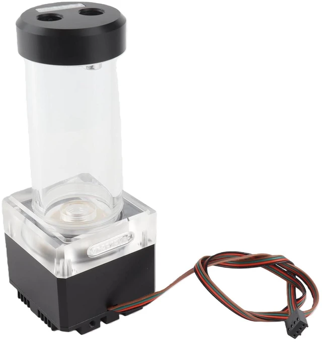 Alt view image 2 of 6 - Diyeeni 800LH Computer Water Cooling Tank with Integrated Pump, Aluminum Anode PMMA POM Metal Liquid CPU Cooler, 4M Pump Head Heat Dissipation System for PC Cooling Low Noise (Black)