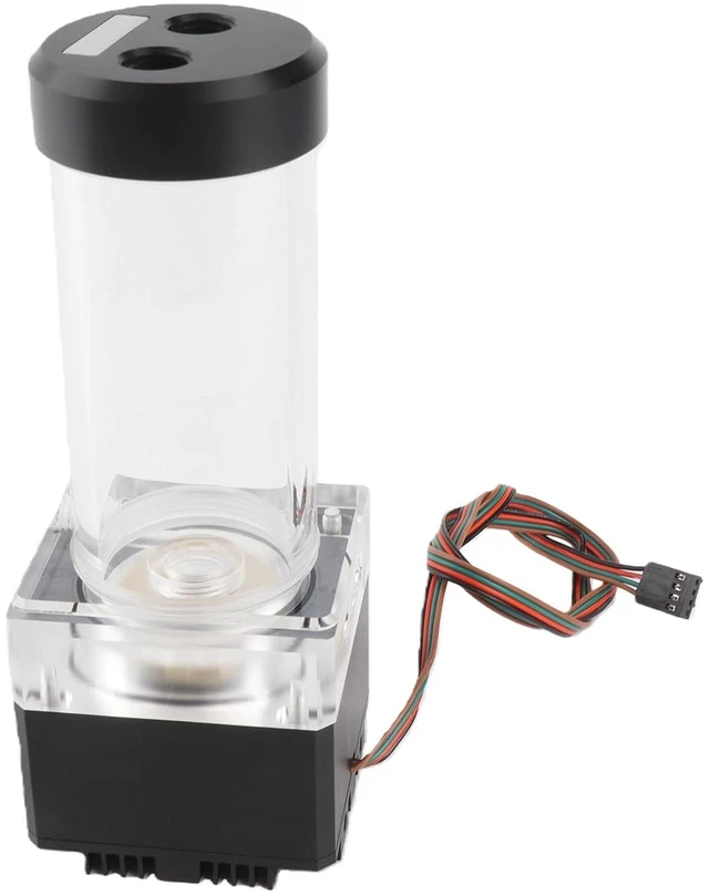Alt view image 3 of 6 - Diyeeni 800LH Computer Water Cooling Tank with Integrated Pump, Aluminum Anode PMMA POM Metal Liquid CPU Cooler, 4M Pump Head Heat Dissipation System for PC Cooling Low Noise (Black)