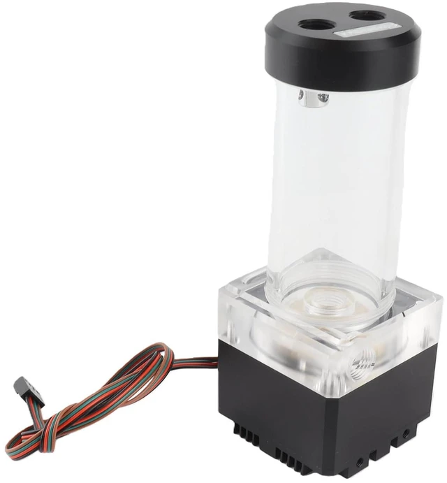 Alt view image 6 of 6 - Diyeeni 800LH Computer Water Cooling Tank with Integrated Pump, Aluminum Anode PMMA POM Metal Liquid CPU Cooler, 4M Pump Head Heat Dissipation System for PC Cooling Low Noise (Black)