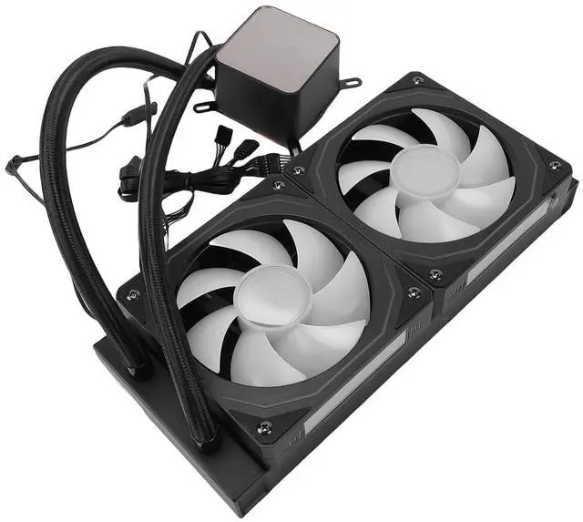 Alt view image 2 of 7 - AIO CPU Liquid Cooler 240mm, ARGB Cooler for AM4 AM5 Socket with 2.2 Inch LCD Screen Close Loop (Black)