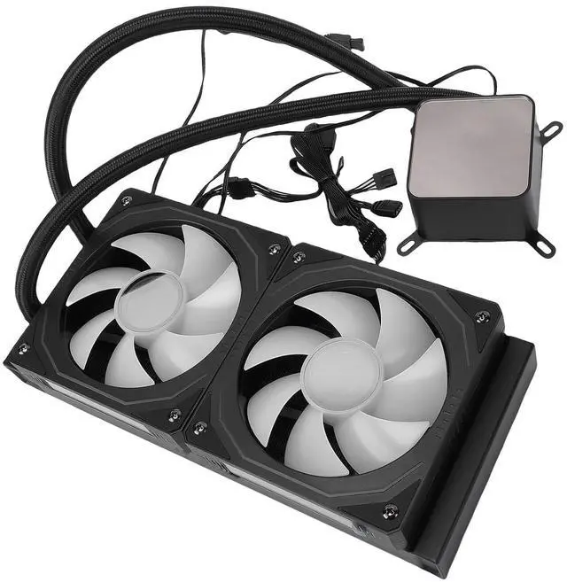 Alt view image 7 of 7 - AIO CPU Liquid Cooler 240mm, ARGB Cooler for AM4 AM5 Socket with 2.2 Inch LCD Screen Close Loop (Black)