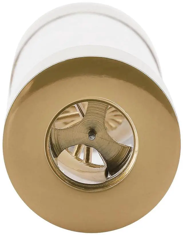 Alt view image 3 of 7 - Water Flow Meter with G1/4 Female Thread, Spiral Design Water Cooling Flow Meter, 304 Stainless Steel Body and Ceramic Bearings for PC Liquid Cooling Systems in Six (Gold)