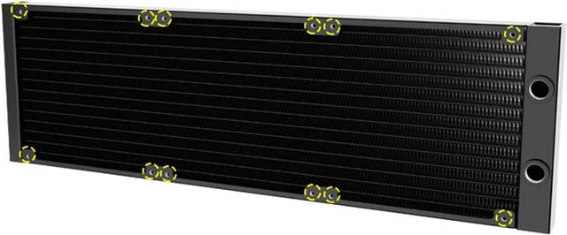 Alt view image 3 of 7 - Aluminum Water Cooling Radiator 14CM Fan High Pressure 1Bar Testing Smooth Heat Transfer Liquid Cooling Convector