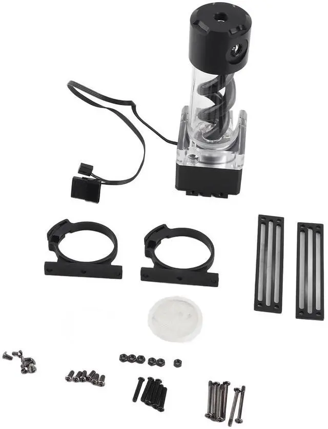 Alt view image 6 of 7 - Aluminum Anode Computer Water Cooling Pump Set Efficient High Rate Water Cooling Kit for Gamers (Black)