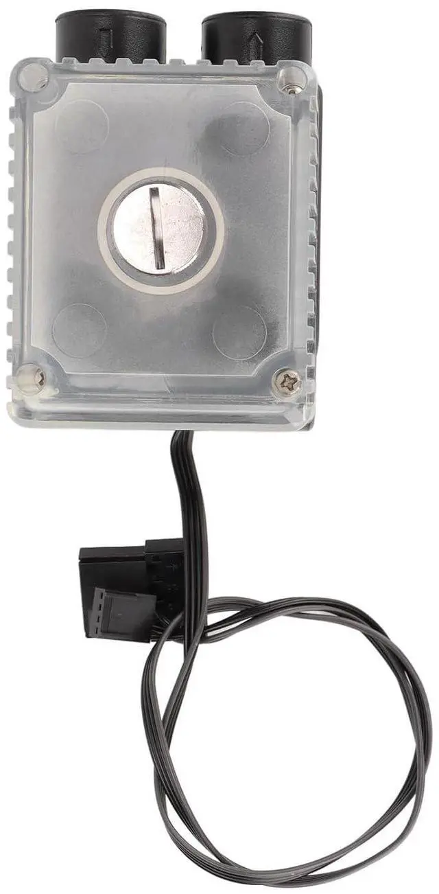 Alt view image 4 of 7 - Rosvola Computer Cooler Pump Ultra Quiet with Temperature Display for CPU Water Cooling System Transparent 12V 4pin Connector 1 Unit (Black)