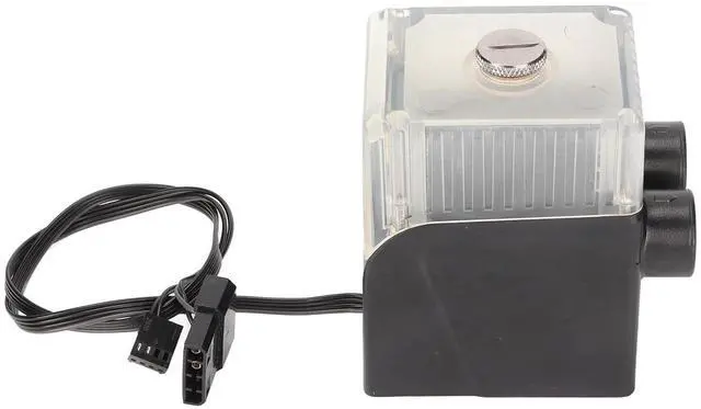 Alt view image 6 of 7 - Rosvola Computer Cooler Pump Ultra Quiet with Temperature Display for CPU Water Cooling System Transparent 12V 4pin Connector 1 Unit (Black)