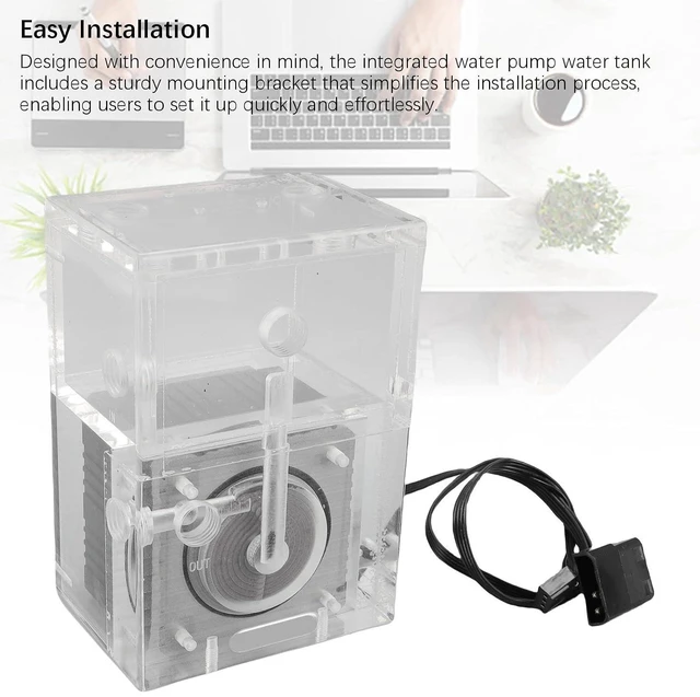 Alt view image 2 of 7 - FILFEEL PC Pump Reservoir Combo Integrated Centrifugal Cooling Pump & 150ml Acrylic with Aluminum Armor, 650LH & 3.5m, Dual 4P/4Pin PWM Support for Custom PC Liquid Cooling Builds