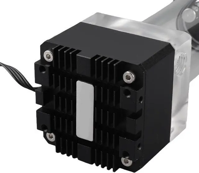Alt view image 3 of 7 - Computer Water Pump, Aluminum Anode PMMA POM Cooler Pump 800L H 4 Meter Head 8W Integrated Reservoir for PC Water Cooling System Builders and Gaming Computers (Black)