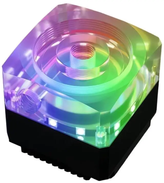 Alt view image 2 of 2 - 1pcs SPB17 Plus 17W PWM Pump LRC 2.0 with Aluminum Radiator Cover - Requires Reservoir(Black)