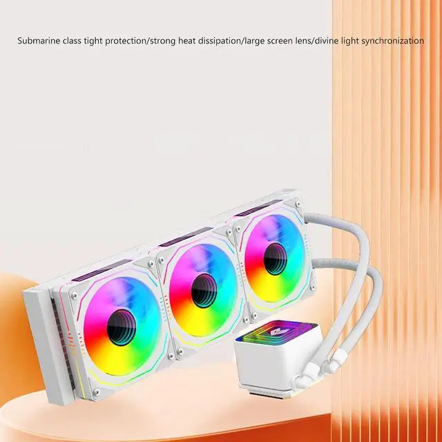 Alt view image 5 of 7 - 360mm ARGB CPU Liquid Coolers CPU Fan Integrated Water Cooling Radiator Water Coolers for Gaming Systems Customizable