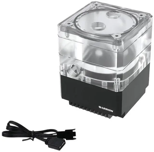 Main image of 1pcs ITX A4 Mini Case Water Cooling Build Pump Res Combo Reservoir Connect 17W PWM RGB Black Silver SPB17-TM(Black)