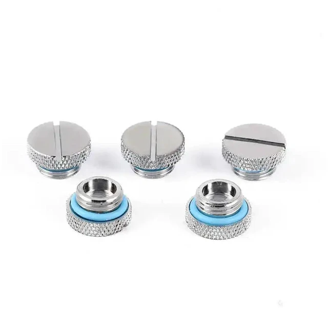 Alt view image 3 of 7 - 20pcs Brass G1/4 Thread Stop Plug Connector for PC Cooling System