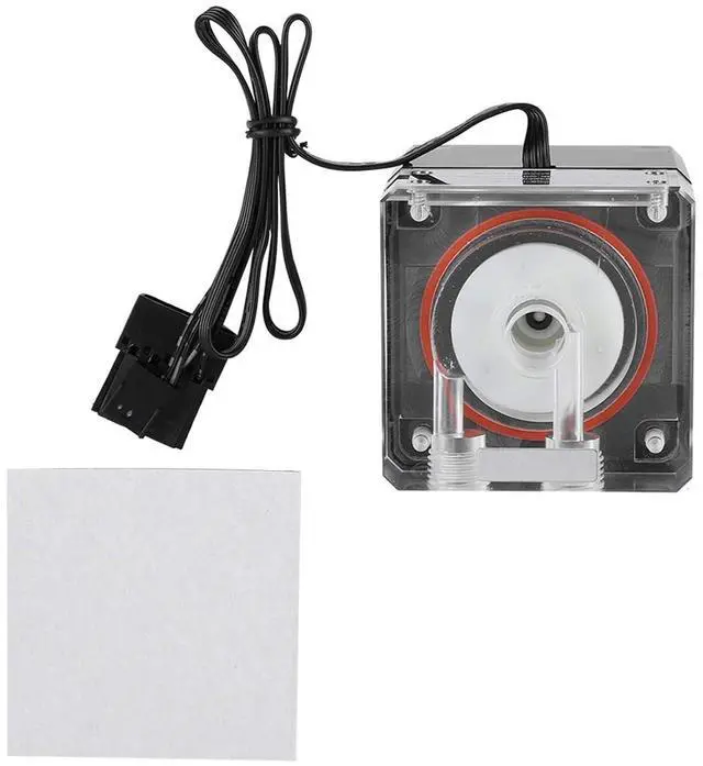 Alt view image 3 of 7 - Pc Integrated Water Cooling Pump,with Pwm Speed Control,Acrylic Abs Silent Pump Unit,G1 4 Thread D Port 4 Pin Interface for Computer Liquid Cooling Systems