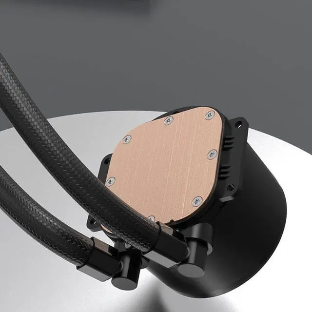 Alt view image 3 of 7 - CPU Water Cooling CPU Liquid Cooler RGB Lighting 4Pin PWM Pump Anti-Leak Radiator Cooler Copper Aluminum Construction