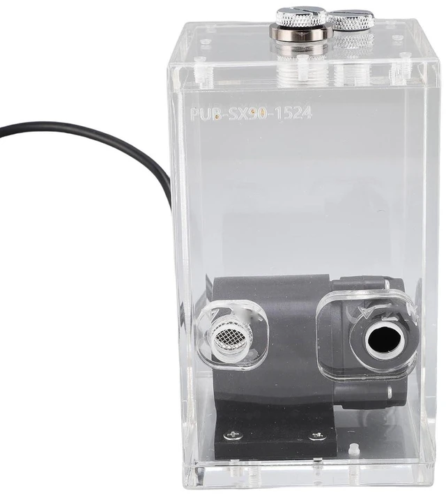 Alt view image 3 of 7 - PC Water Cooling Pump Tank Combo with 850mL Capacity and 7m Pump Head for Gaming Rig and Computer Builds, Acrylic Material