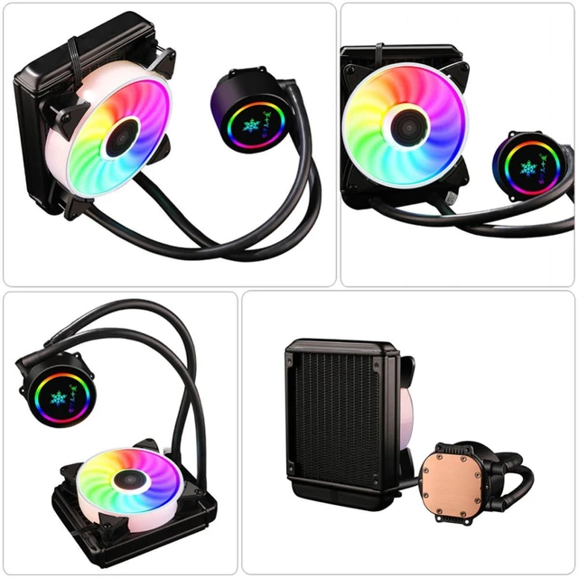 Alt view image 7 of 7 - Unomor Liquid CPU Cooler Radiator and Mute Computer with Copper and Aluminum for Faster Heat Dissipation