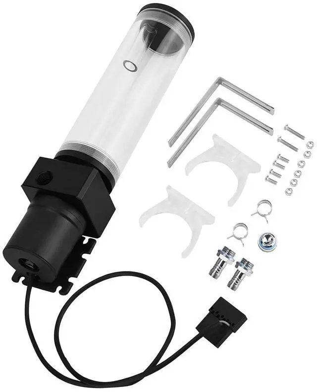 Alt view image 6 of 7 - Cylinder Reservoir Water Cooling Computer, Integrated 19W Pump, 110mm Water Cooling System PCs (160mm)