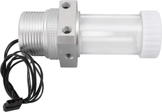 Alt view image 2 of 7 - Focket PC Water Cooling Pump, 1100L H 5m Pump Head 5900RPM D5 PC Reservoir with 200ml Capacity G1 4 Thread for Water Cooling System (Silver)