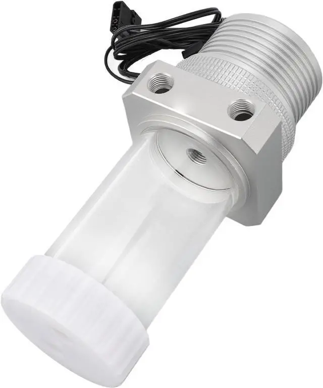 Alt view image 3 of 7 - Focket PC Water Cooling Pump, 1100L H 5m Pump Head 5900RPM D5 PC Reservoir with 200ml Capacity G1 4 Thread for Water Cooling System (Silver)