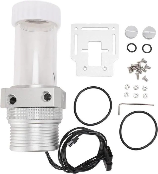 Main image of Water Cooled Magnetic Levitation Water Pump Integrated Pub Pmd5 Intelligent Temperature Control Pom 30 Mesh Filter Screen G1/4 Pc for Cooling System Integrated Pump (Silver)