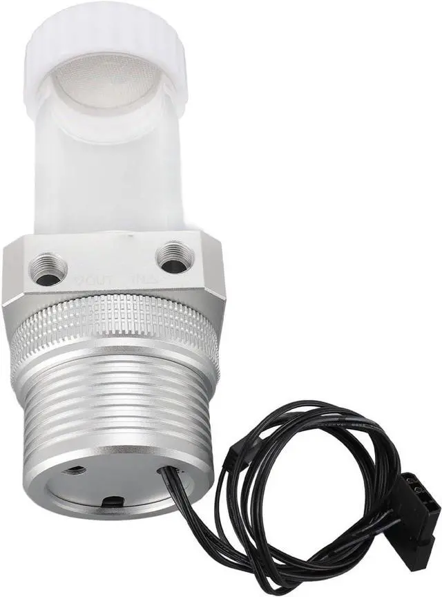 Alt view image 2 of 6 - Water Cooled Magnetic Levitation Water Pump Integrated Pub Pmd5 Intelligent Temperature Control Pom 30 Mesh Filter Screen G1/4 Pc for Cooling System Integrated Pump (Silver)