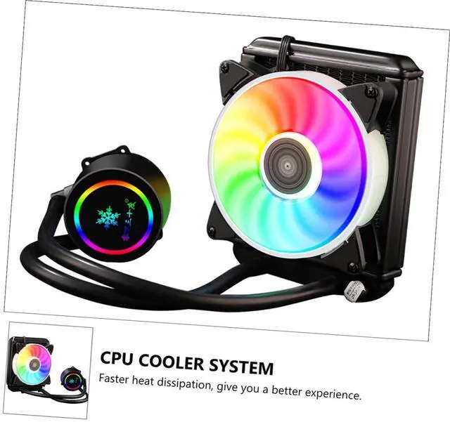 Alt view image 3 of 7 - Generic Professional CPU Liquid Cooler System with Copper and Aluminum Radiator, Anti-Freezing and Silent