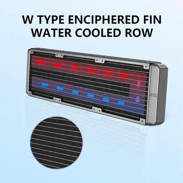 Alt view image 5 of 7 - ARGB CPU Water Coolers Radiator PWM Adjustable Temperature Fan Liquid Cooling Fan for Desktop Coolers