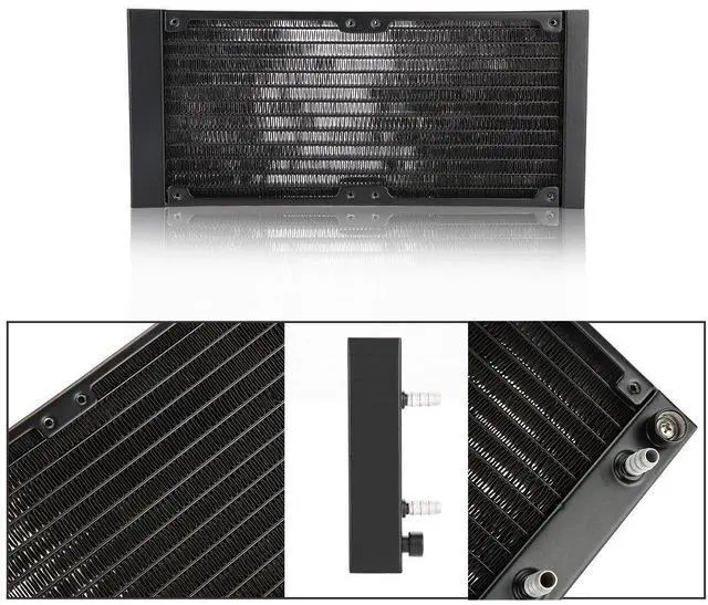 Alt view image 7 of 7 - 12 - Tube PC Heat Exchanger, Computer Water Cooling System, Fast Heat Dissipation Copper CPU Cooler with Built - in Water Separator for Desktop PCs and Industrial (240mm)