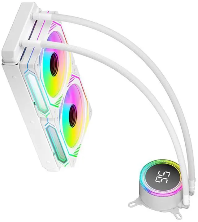 Alt view image 4 of 7 - CPU Coolers Liquid Cooling Water High Efficiency PWM Adjustable Temperature Fan for