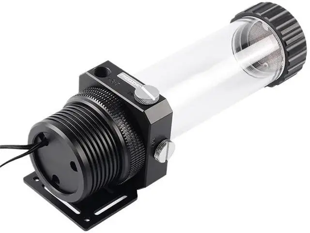 Alt view image 4 of 5 - 1pcs Water-Cooled Pump Box Integrated Intelligent Temperature Control POM Built-in Filtration Head 5M Flow Rate 1100L/H(Silver,20cm)