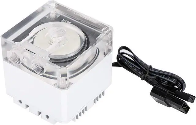 Alt view image 2 of 4 - Luqeeg Computer Water Pump Powerful Heat Dissipation 800LH 3.5 Meters Pump Head for Computer Water Cooling PC Tank 3000RPM (White)