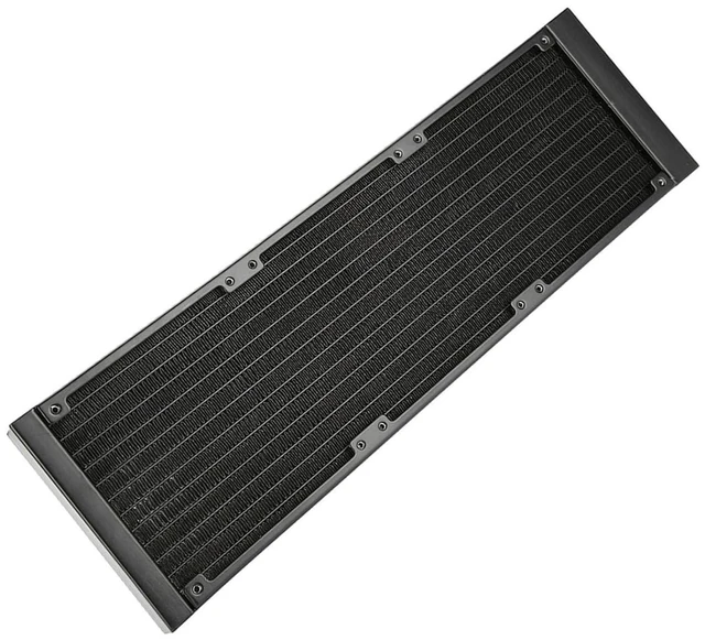 Alt view image 5 of 7 - 12 Tubes PC Water Cooling Radiator G1/4 Thread High Performance Computer Heat Exchanger for Custom Liquid Cooling Systems Gaming PCs Workstations Aluminum Brass Constructio (360mm)