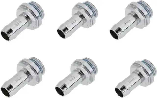 Main image of 6pcs PC Water Cooling Two Touch Fitting G1/4 Thread Barb Connector Compatible with Computer Cooling Systems 6mm 7.2mm 9mm 11mm(9mm 6pcs)