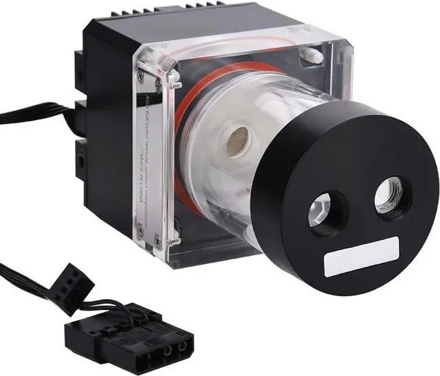 Alt view image 3 of 7 - 6.69in Computer Water Pump for Pc Overclocking Gamers,800L & H Flow Fast Heat Dissipation,4 Meters Pump Head,Integrated Tank Design,Multi Level Guard,White - Suitable for (12cm)