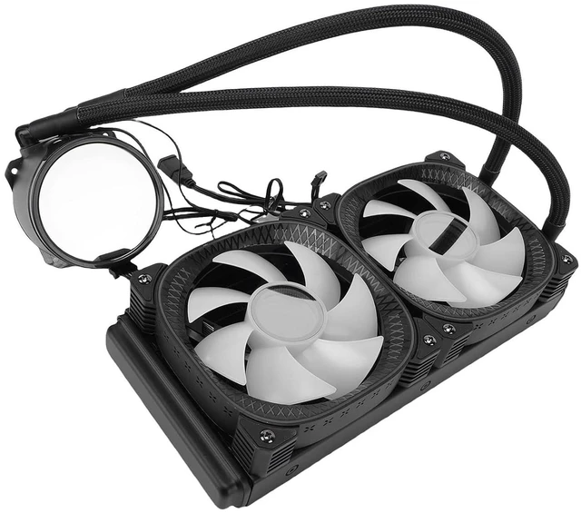 Alt view image 7 of 7 - Bewinner ARGB Liquid CPU Cooler with 2.2" Circular LCD Screen, 240mm AIO Radiator, PWM Fans for LGA1851/1700/1200/115X AM5/AM4, Temperature Display (Black)
