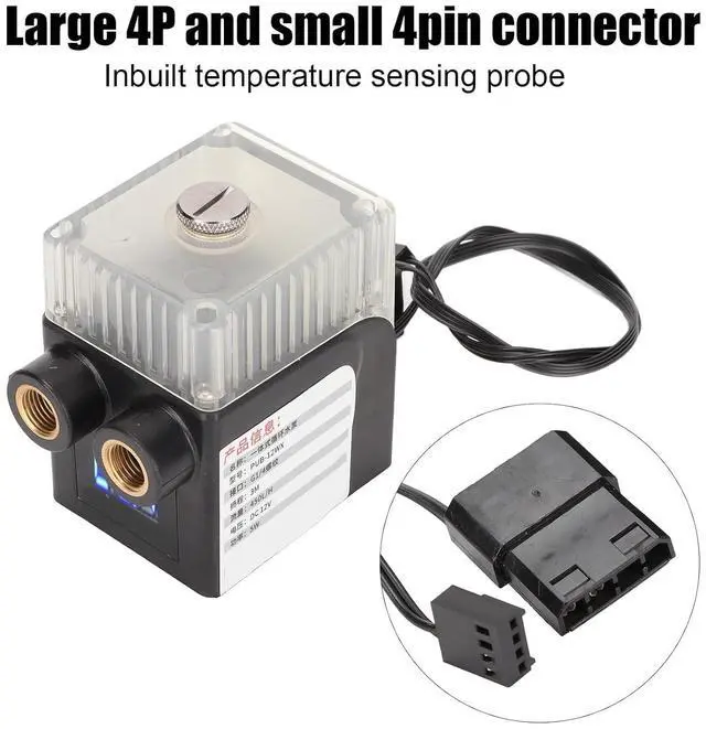 Alt view image 5 of 7 - Generic Computer Water Pump Temperature Display 3 Meters Pump Head for Custom Water Cooled PCs (Black)